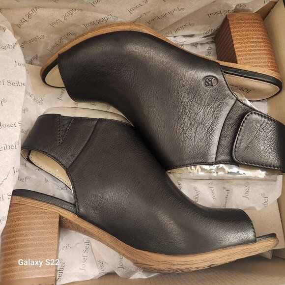 JOSEF SEIBEL Bonnie 09 Leather Peep-Toe Bootie Sandals. NIB. EU 37/US 6-6.5 - Picture 10 of 11